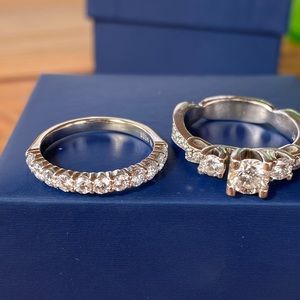 Wedding and engagement ring set. Not even a year old. From Bradley golf diamonds
